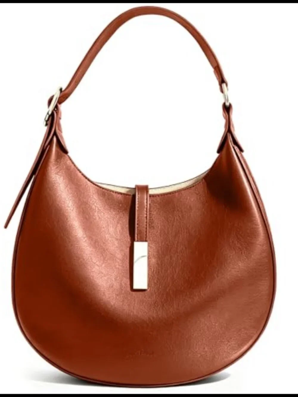 Chinllo Hobo Shoulder Bag Adjustable Strap Snap Closure Purse